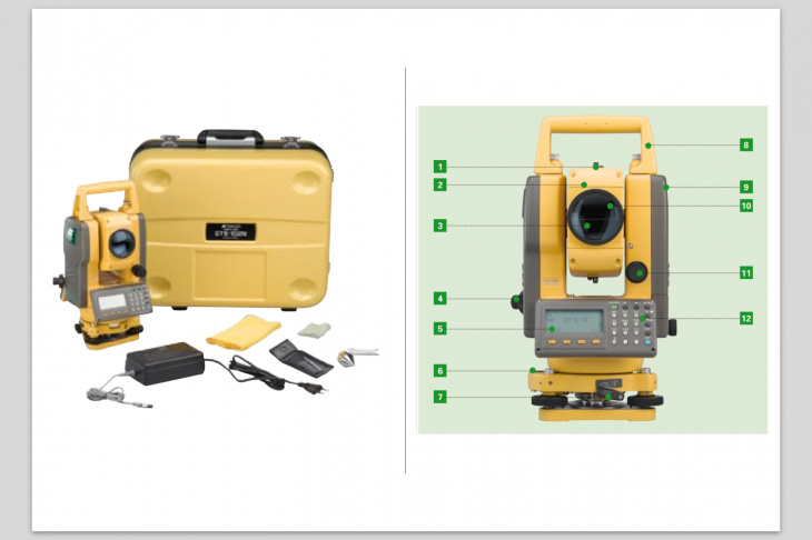 Total Station ” Topcon – GTS-105N”: complete set